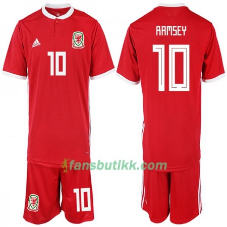 Fotballdrakt Wales RAMSEY 10 Barn Hjemmetrøye 2018-2019 Kortermet